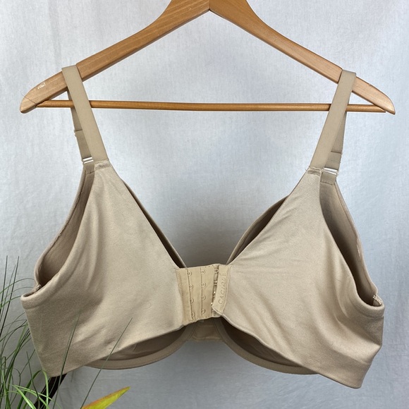 Bali Nude 3811 One Smooth U Lightly Lined Underwire Full Cover Bra 38DDD 38F - Picture 3 of 6